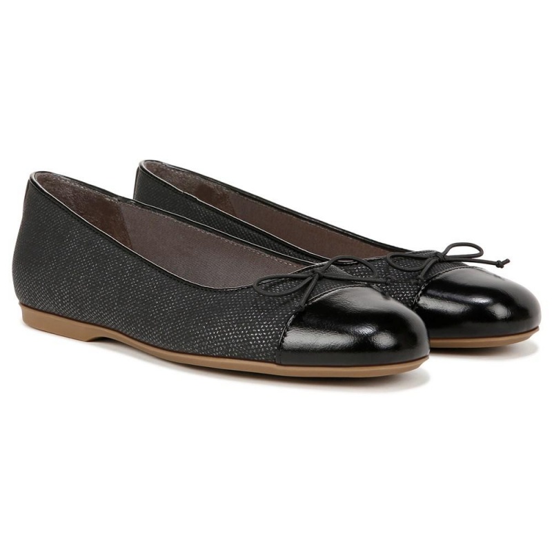 Dr. Scholl\'s Wexley Bow Naisten Ballerinat Mustat | RYQWG-9501